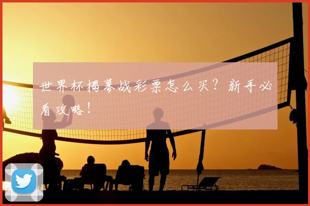 世界杯揭幕战彩票怎么买？新手必看攻略！
